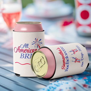 4th of July Bachelorette Party Favor Fourth of July Can cooler Independence Day Bridal Shower All American Bride Party Decor Patriotic Bach