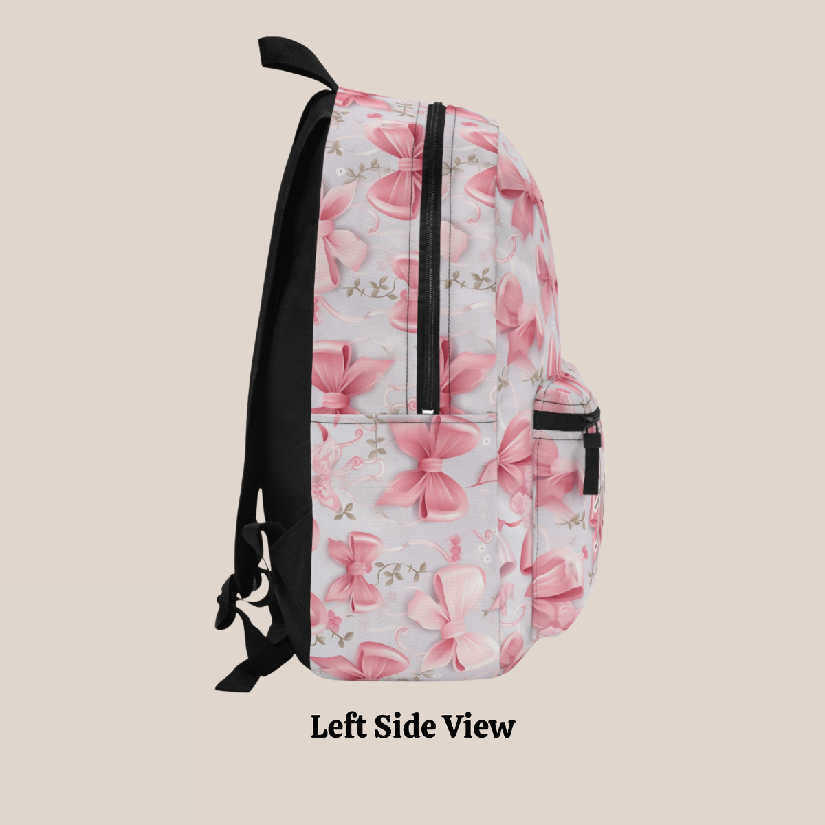 Personalized Coquette Pink Bow Backpack, Soft Girl Era Back To School Bookbag, Custom Travel Backpack, Birthday Gift