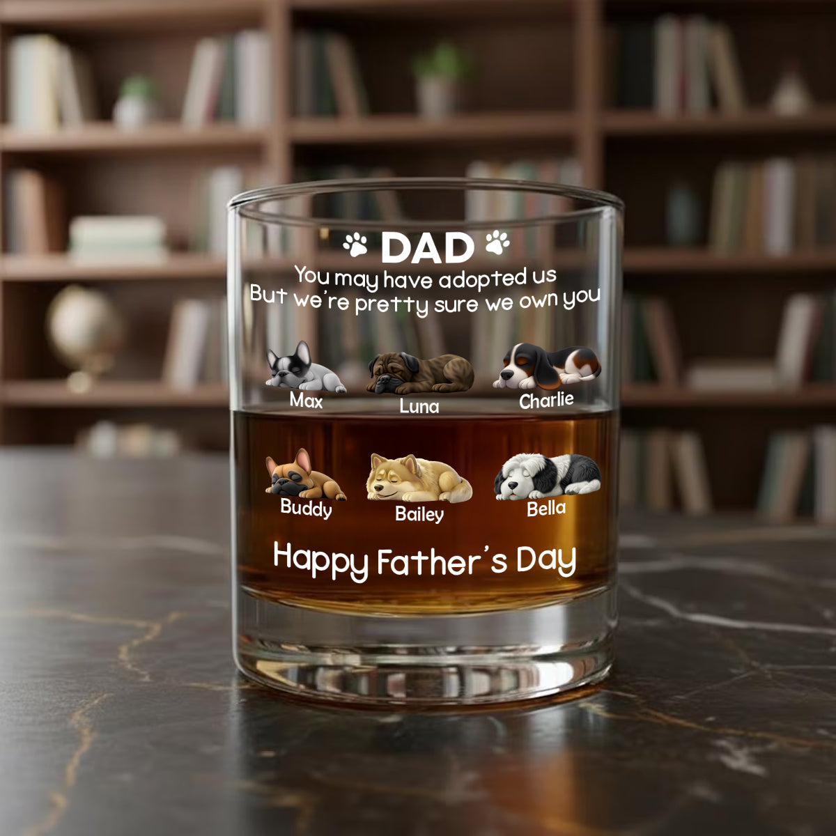I Own You For Sure - Personalized Custom Whiskey Glass