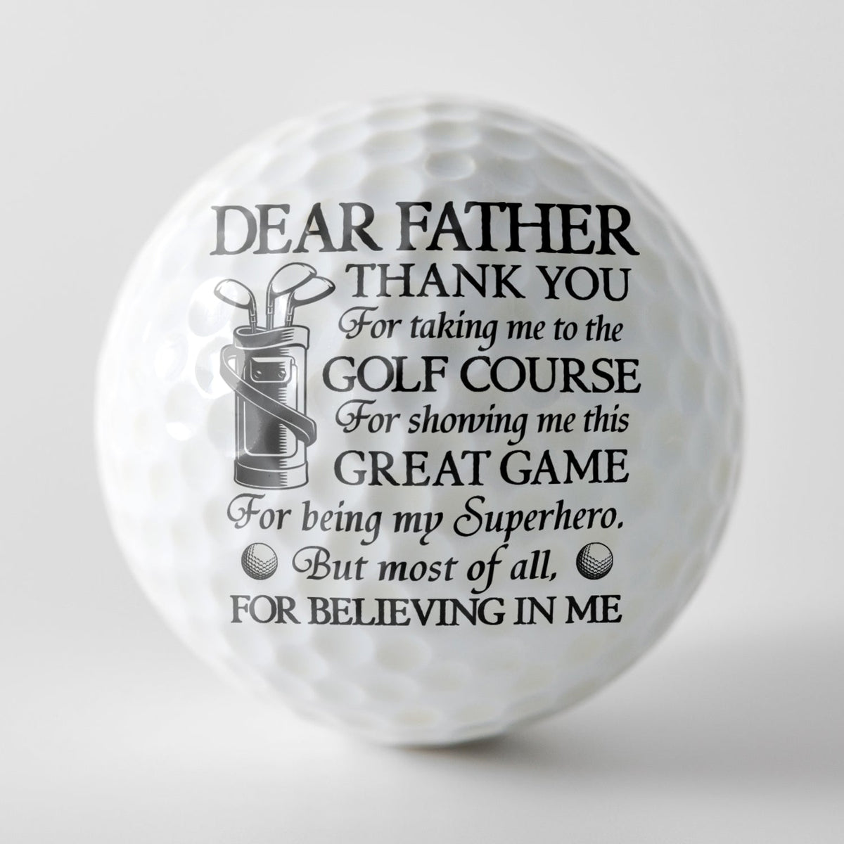 Dear Dad Thank You For Taking Me To The Golf Course - Personalized Golf Ball - Gift For Father, Golfer