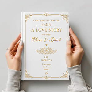 Love Story Wedding Journal - Personalized Gifts for Couples