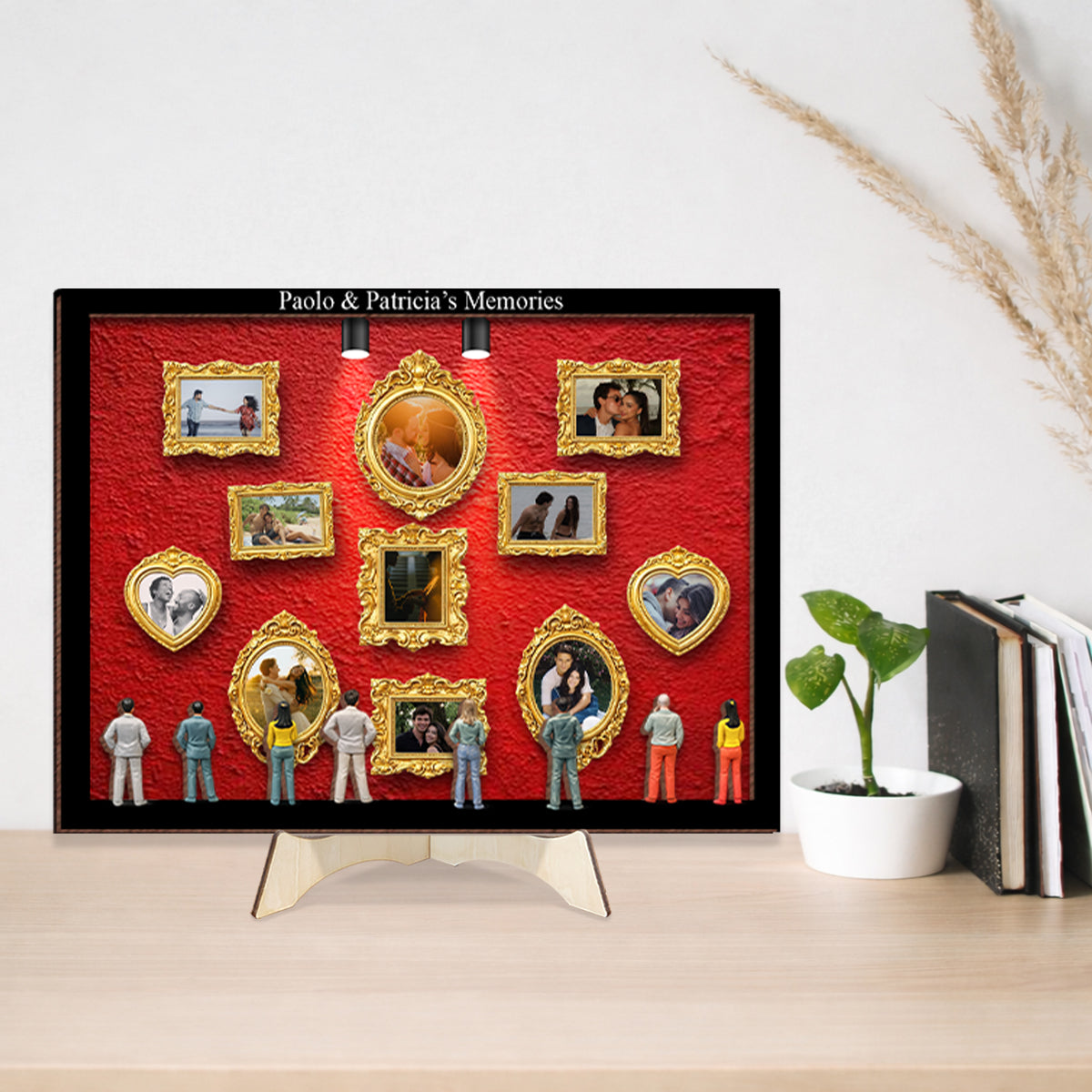 Personalized Anniversary Museum of Memories Art: Laser Cut Wood Gallery Collection