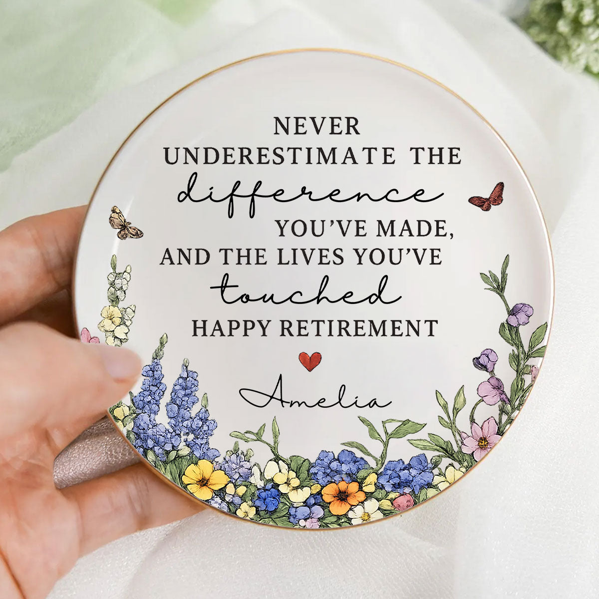 Never Underestimate The Difference You've Made - Personalized Ring Dish