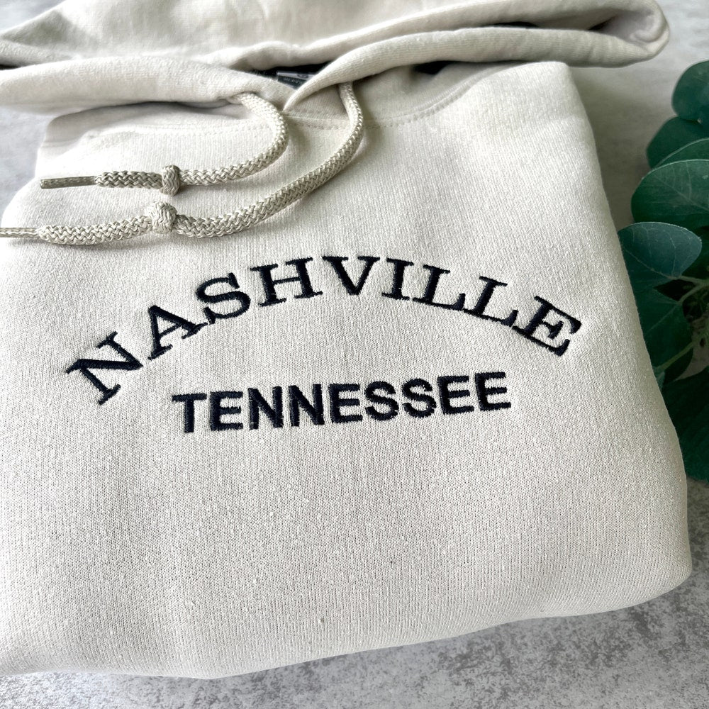 Embroidered Sweatshirt, Nashville Tennessee Sweatshirt, Tennessee Sweatshirt, Embroidered Sweatshirt, Trendy Sweatshirts, Trendy Hoodie