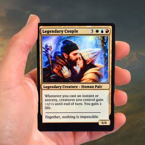 MTG Card, Custom MTG Style Card, Personalised Couple MTG Card, MTG gift, Fantasy Custom Card, Gift For Couple, Anniversary Gift