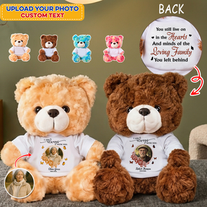 Loving Family You Left Behind Teddy Bear - Memorial Gift - Personalized Plush Bear