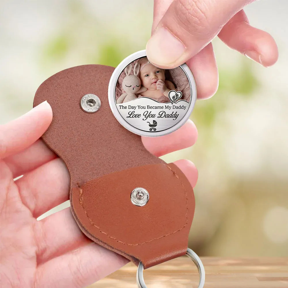 Baby Arrival Date - Personalized Pocket Hug - Gift For New Dad, Gift For Dad, Father's Day Gift