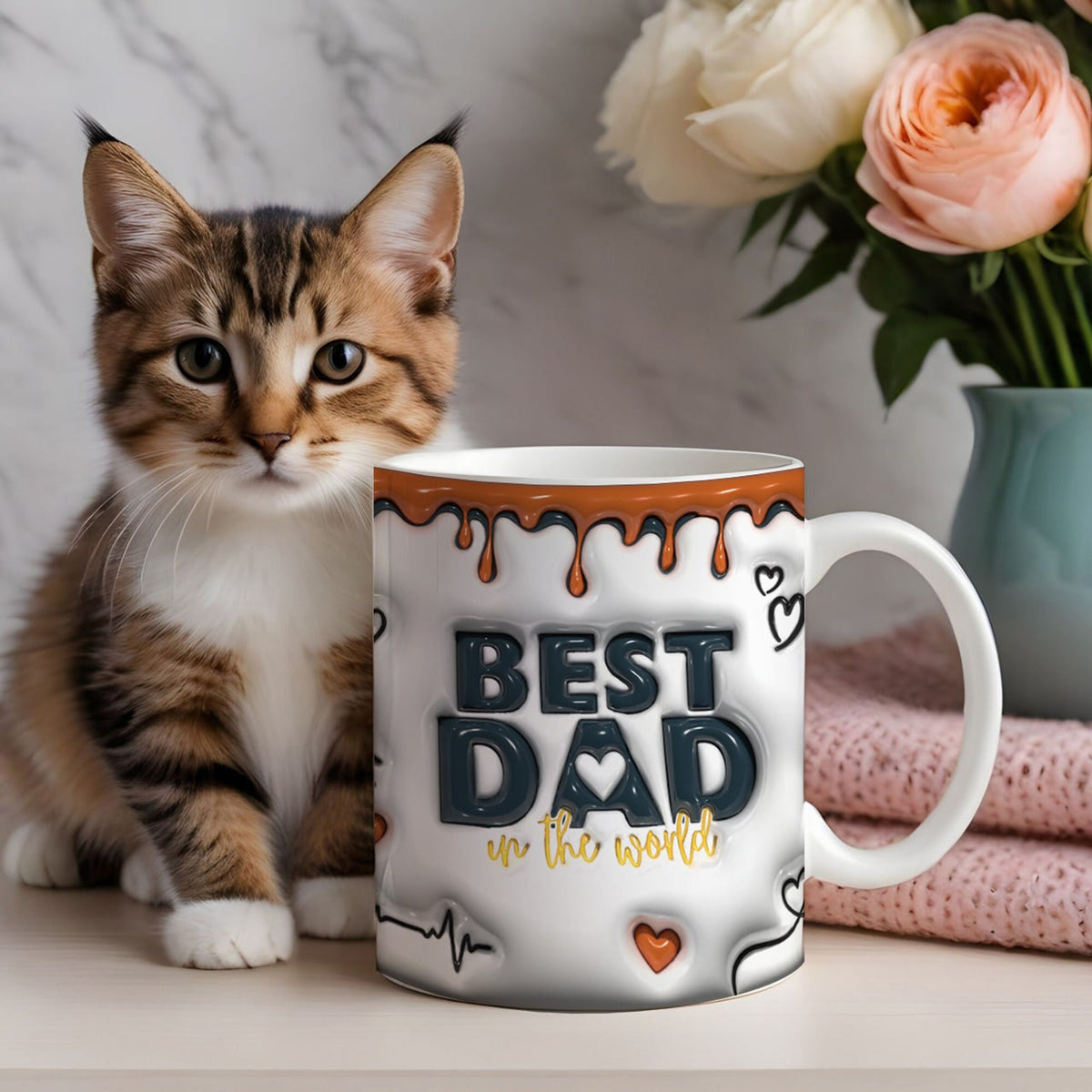 Best Dad Ever - Personalized 3D Inflated Effect Printed Mug - Gift For Father