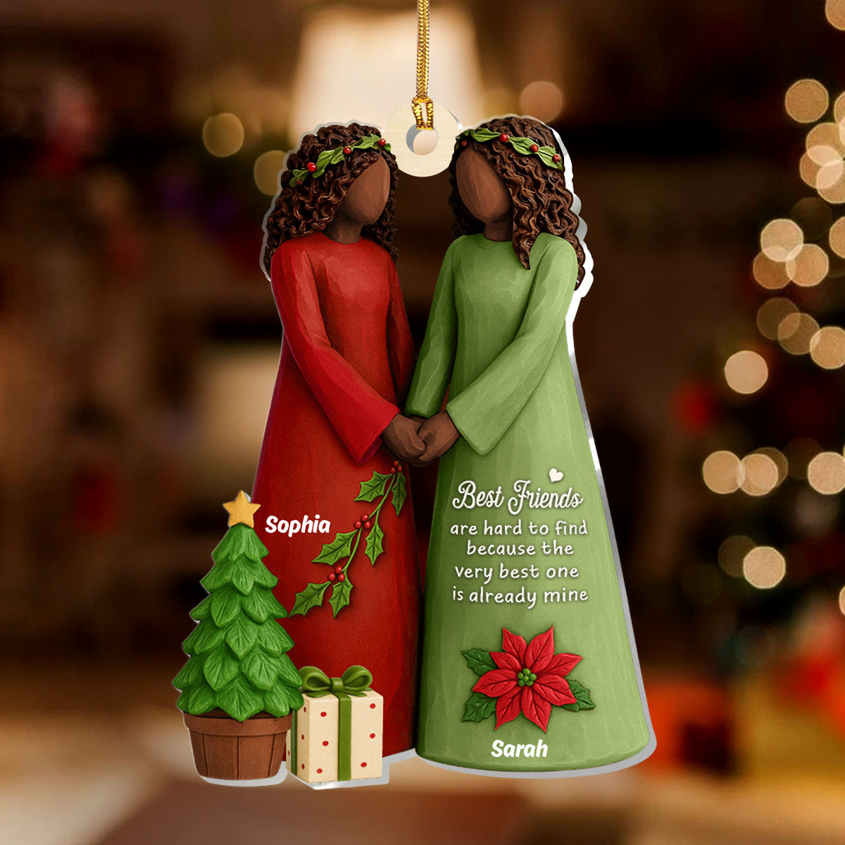 Best Friends Are Hard To Find - Personalized Acrylic Ornament - Christmas Gift For Bestie
