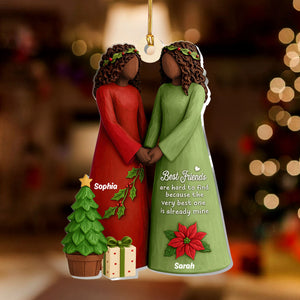 Best Friends Are Hard To Find - Personalized Acrylic Ornament - Christmas Gift For Bestie