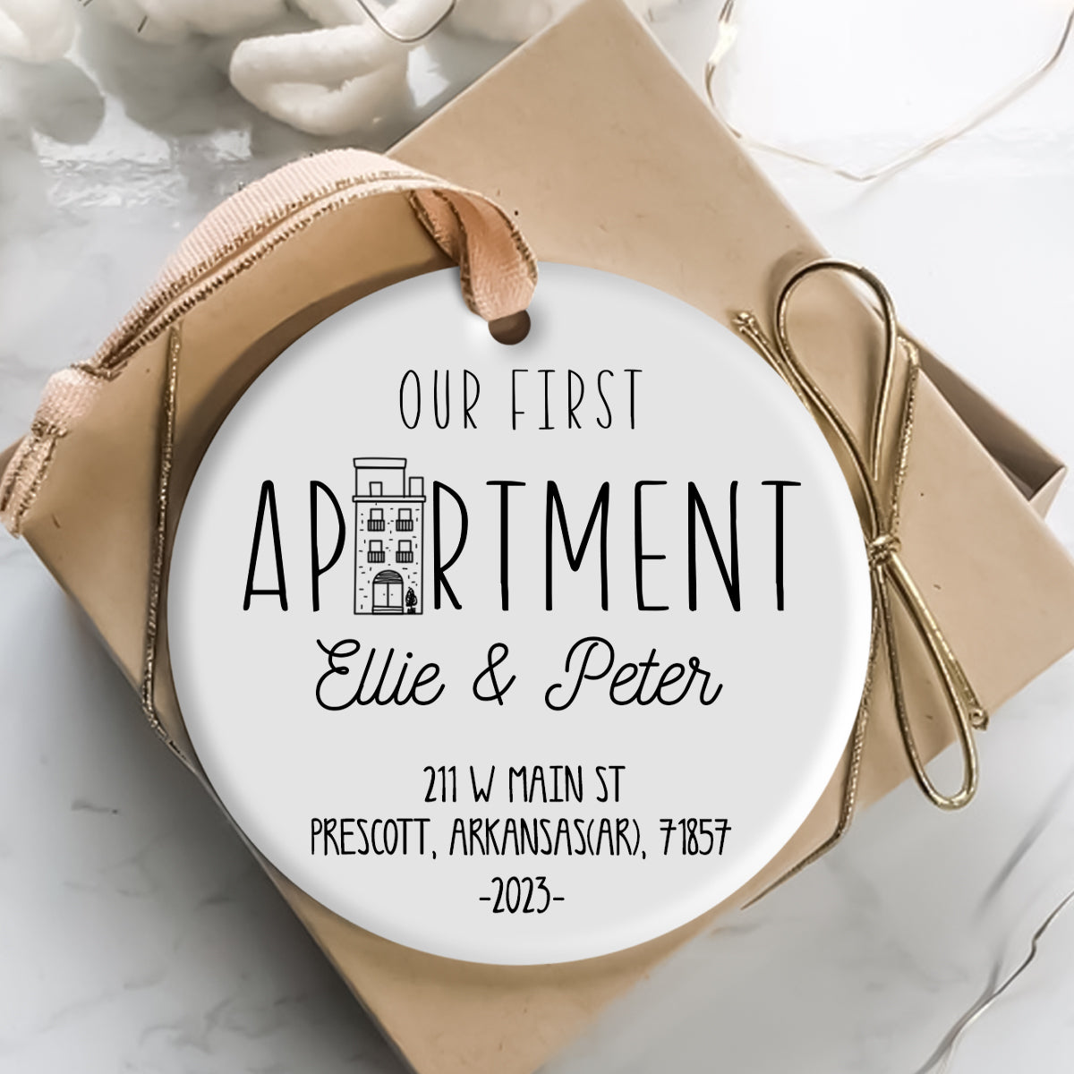 Our 1st Apartment - Personalized Ornament - Christmas Gift