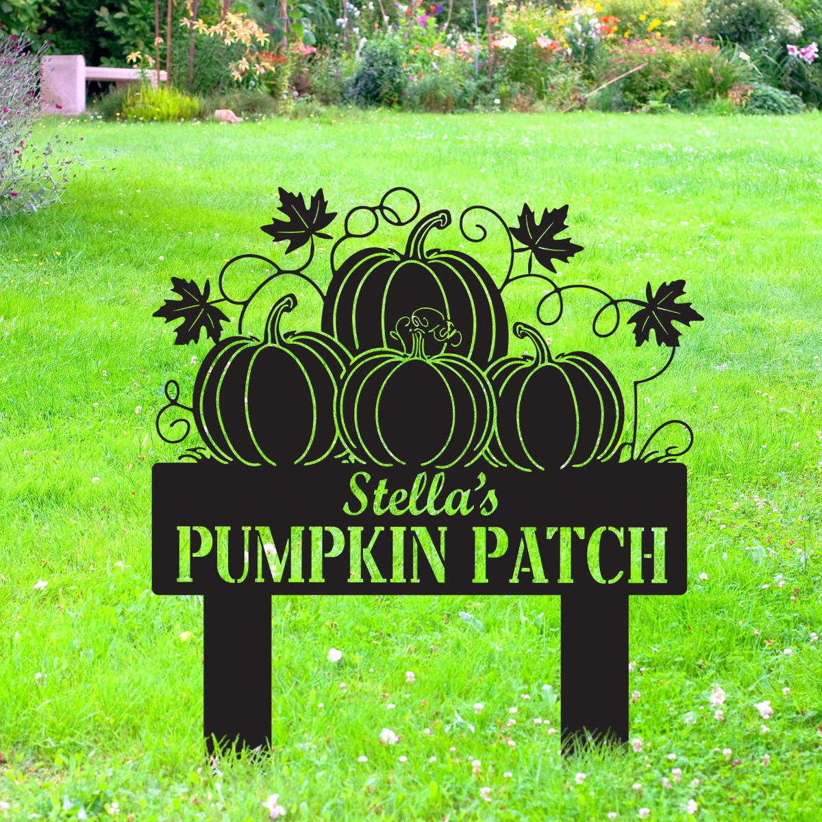 Custom Pumpkin Patch Metal Sign, Fall Garden Decor. Pumpkin Patch Garden Decor, Gift For Gardener, Mama, Grandma