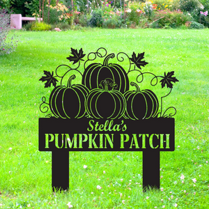 Custom Pumpkin Patch Metal Sign, Fall Garden Decor. Pumpkin Patch Garden Decor, Gift For Gardener, Mama, Grandma