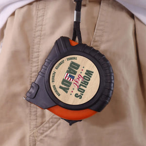 World's Best Dad - Personalized Tape Measure - Father's Day, Birthday Gift For Dad