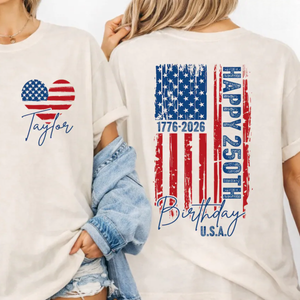Custom USA 250th Birthday Shirt, 1776-2026 Independence Day Tee, Fourth of July Family Tees