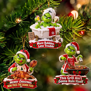 Christmas Decor, Green Monster - Personalized Stole Christmas Acrylic Ornament