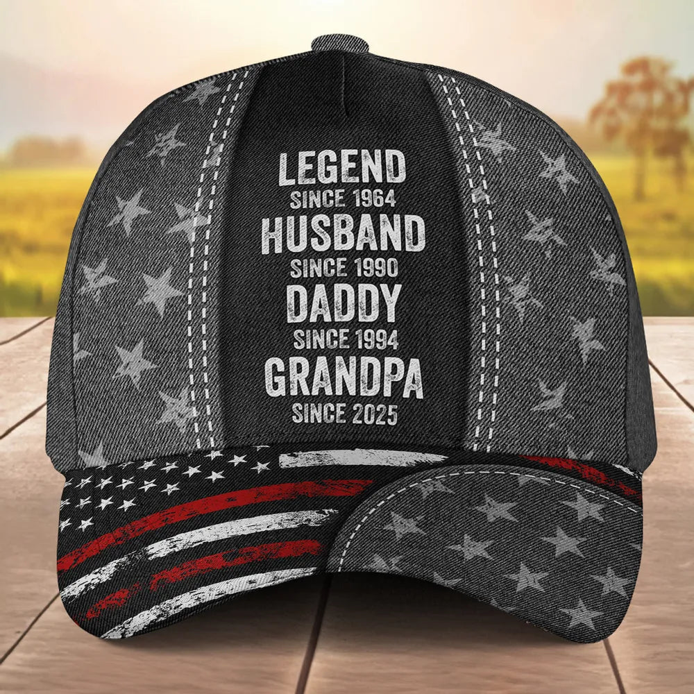 Legend Husband Daddy - Personalized Classic Cap - Gift For Daddy Papa, Father's Day Gift Idea