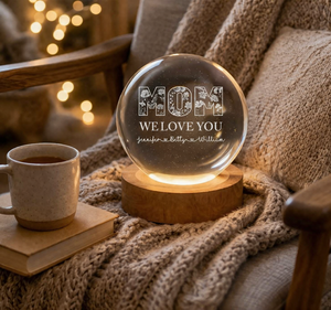 Mommy Nana We Love You - Personalized Crystal Night Light - Gift For Mom Grandma, Mother's Day Gift