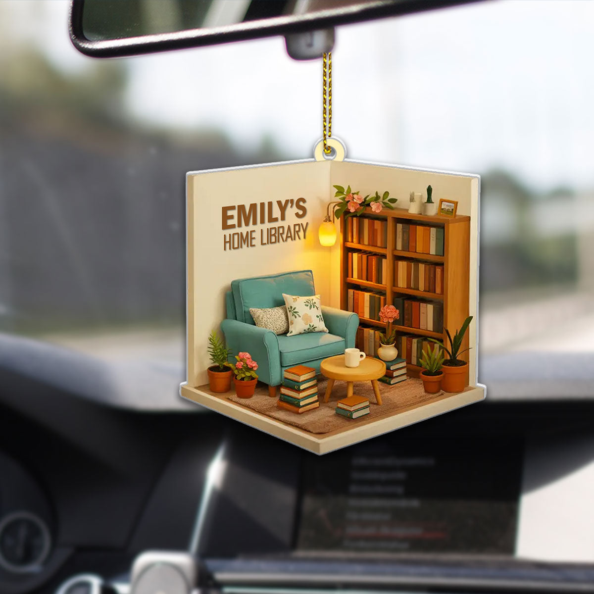 Custom Acrylic Ornament - Personalized Christmas Bookish Gifts For Book Lovers, Bookworms, Readers - A Reading Nook Made Of Dreams