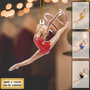 Personalized Gymnastics Girl Shaped Ornament, Christmas Gift For Athletes