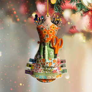I Love Sewing - Personalized Acrylic Ornament - Christmas Gift For Tailor