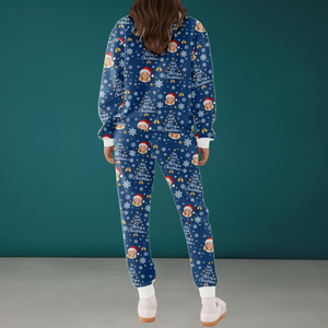 Custom Photo Pajama Set, Personalized Face Lounge Set, Cozy Outfit, Custom Pet or Couple Gift for Christmas, Christmas Gift