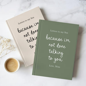 Letters to My Son Grief Journal, Personalized Loss of Son Gift, Custom Loss of Child Memorial Notebook Keepsake In Loving Memory Hardcover