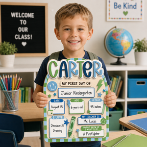 Custom First Day Of School Sign, Back To School Sign for Preschool, Kindergarten 1st Day of School Photo Prop
