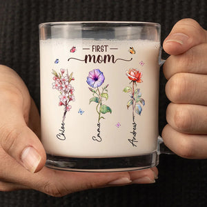 Grandma's Love Brings Blossoms To Life - Personalized Glass Mug - Gift For Mom, Grandma, Mother's Day, Birthday Gift