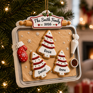 Joy Feels Like Family - Family Ornament - Real 3D Raised Ornament