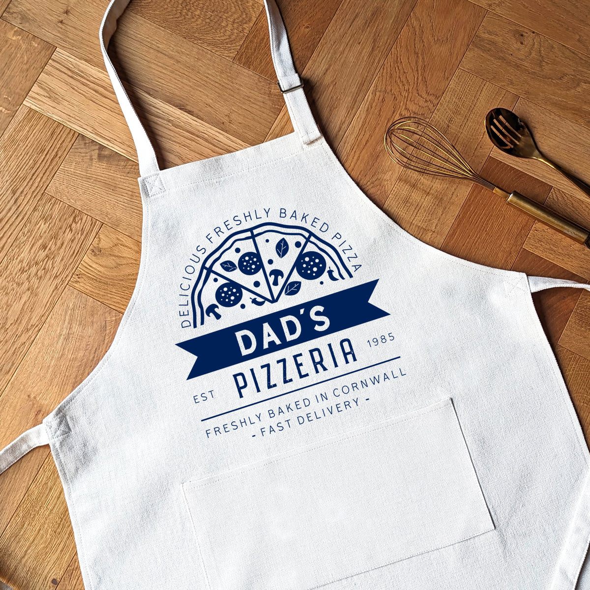 Personalised Pizza Apron, Father's Day Gift For Daddy, Dad Apron, Pizza Gift, Father Son Pizzeria Aprons, Pizza Oven Apron, Birthday Gift