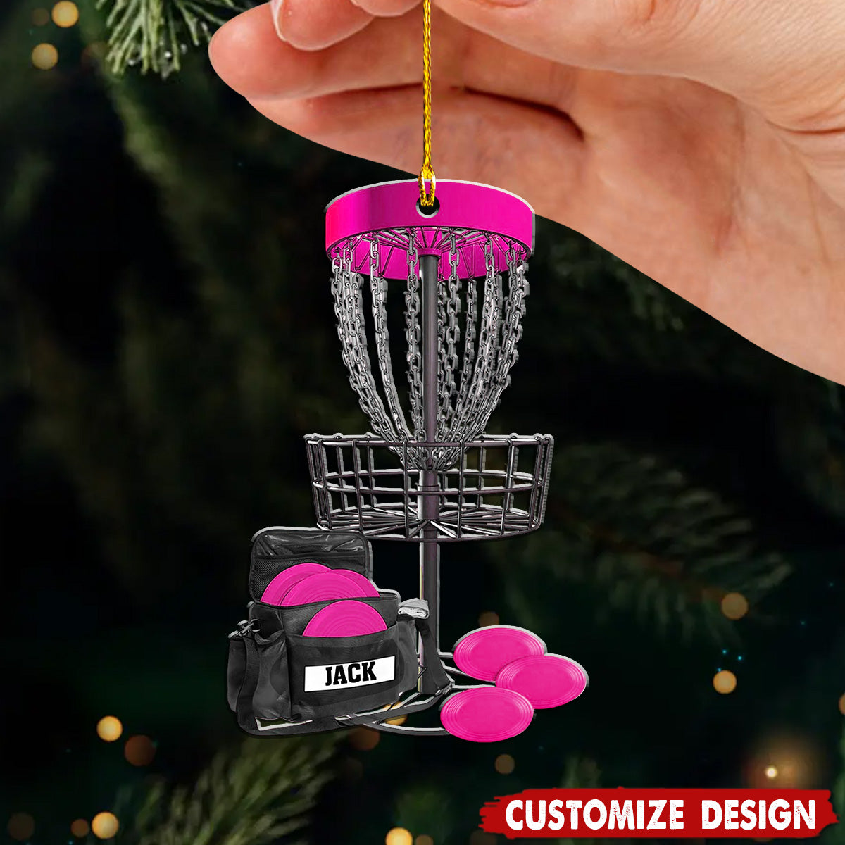 Personalized Disc Golf - Personalized Acrylic Shaped Ornament Christmas Gift For Disc Golf Lover