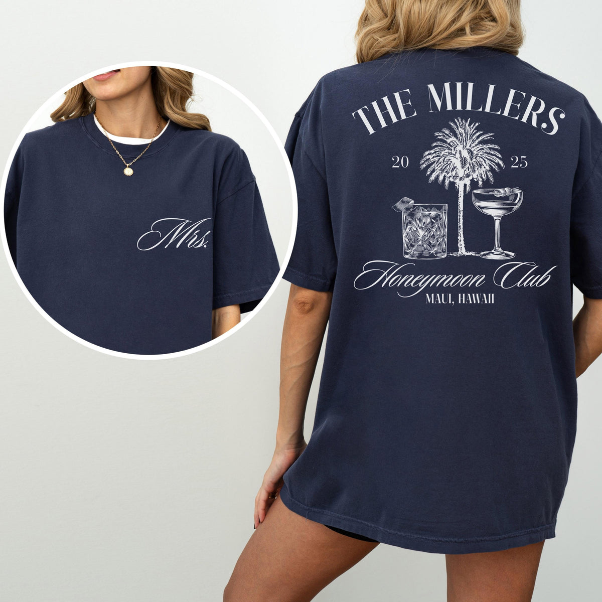 Custom Honeymoon Club Shirt, Couples Honeymoon Vacation T-shirts, Mr and Mrs Tee, Just Married Shirt Honeymoon, Gift For Newlywed