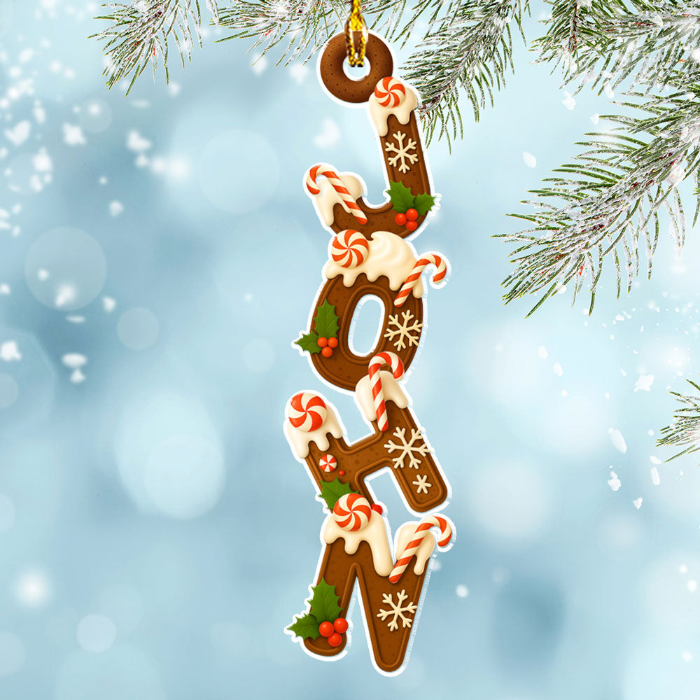 Custom Chocolate Christmas Letters - Personalized Shaped Ornament - Christmas Gift For Family