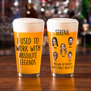 Custom Photo Gifts For Coworker Retirement Beer Glass