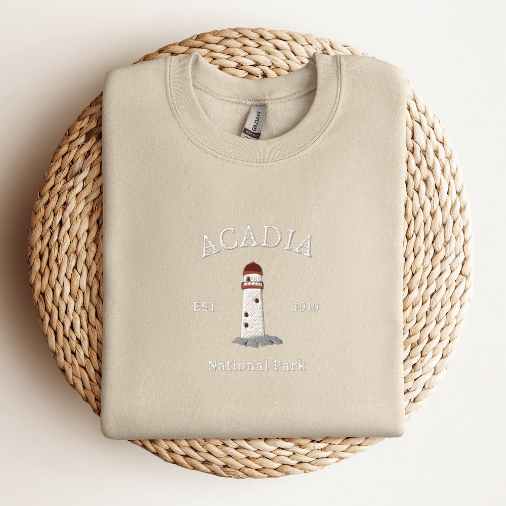 Glacier National Park Embroidered Crewneck-Embroidered Crewneck-National Park Sweatshirt