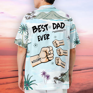 Best Papa Ever Ever - Personalized Hawaiian Shirt - Gift For Dad, Father's Day, Birthday Gift
