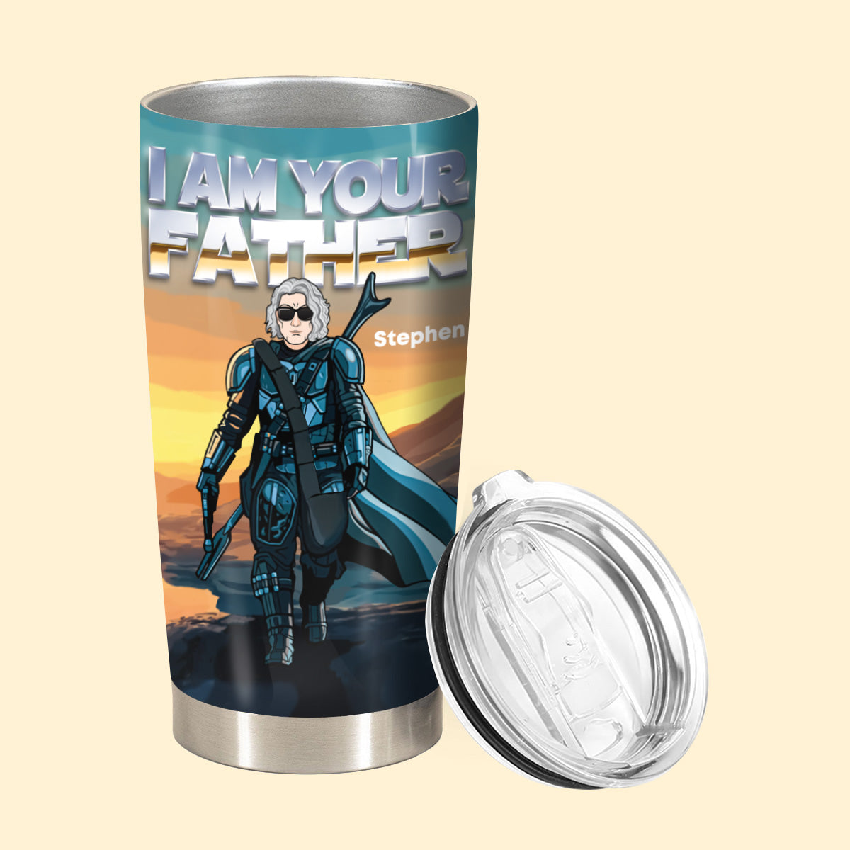 The Dadalorian This Is The Way - Personalized Tumbler - Gift For Father, Daddy, Father's Day, Birthday Gift