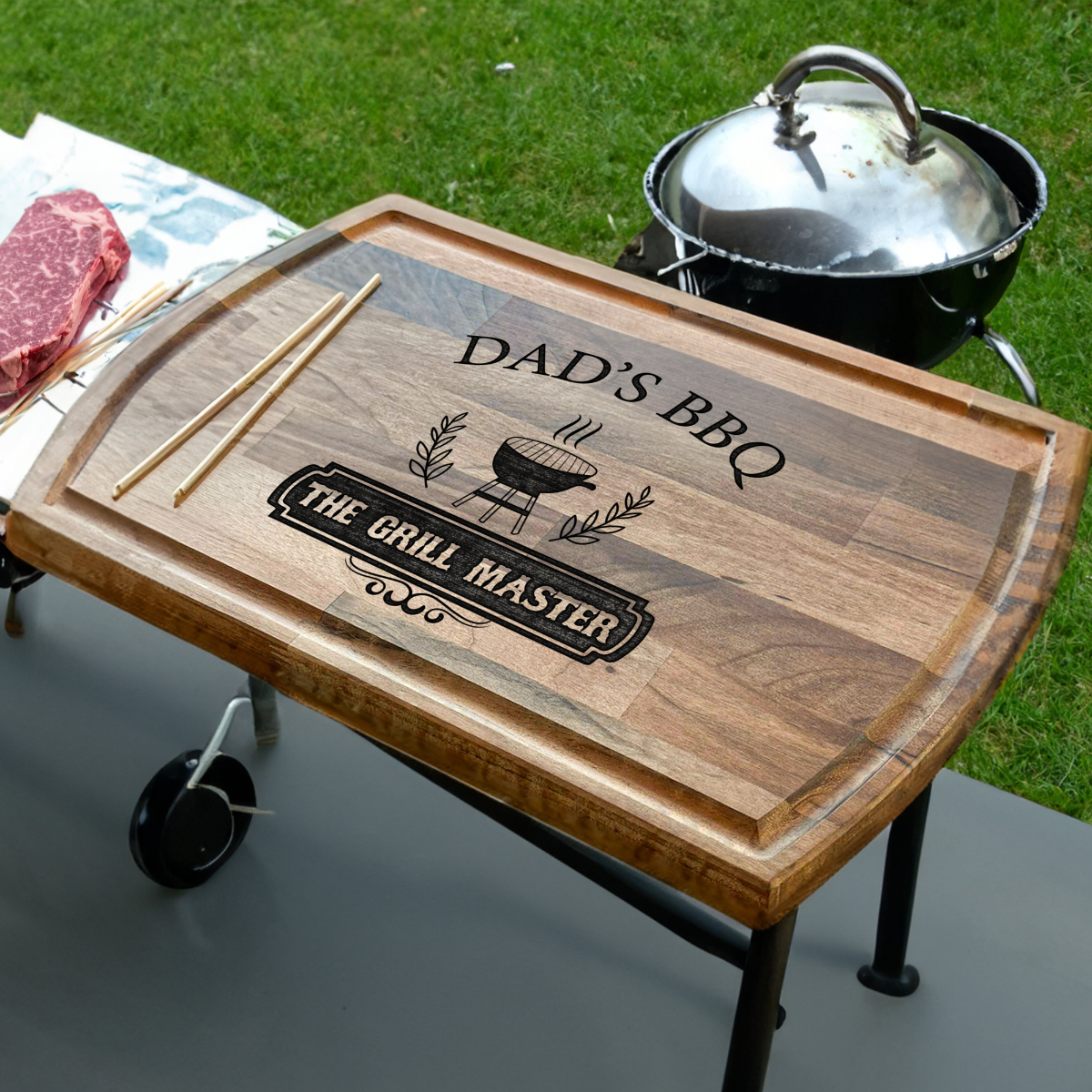 Father's Day Gift, Grill Father Gifts, Grilling Gifts, Custom BBQ Board ,BBQ Cutting Board, Personalized Gifts, Gift for Dad, Grill Gift for Dad