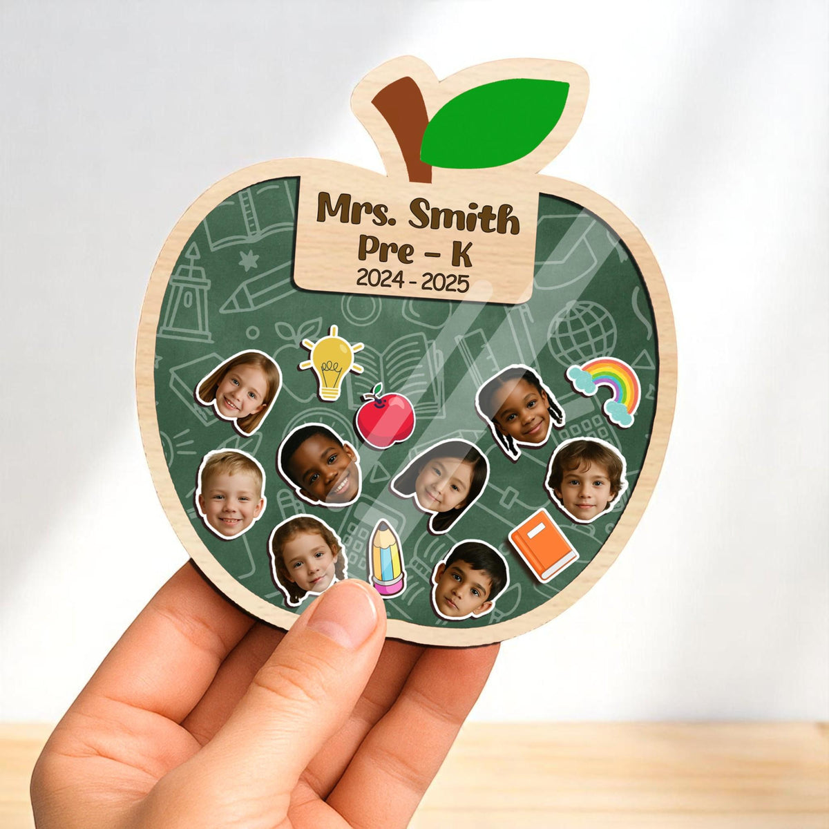 Personalized Teacher Apple Magnet Custom Teacher Shaker Magnet, Teacher Locker Magnet Teacher Gift Teacher Appreciation Gift From Student