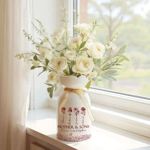 Mother & Daughter Forever Linked Together - Personalized Bloom Vase - Gift For Mom, Mother's Day Gift