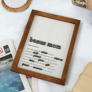 Bonus Mom Gift, Personalized Stepmom Gift, Bonus Mom Definition Frame Sign, Adoption Mom Gift, Like A Mom, New Mom gift, Mothers Gift