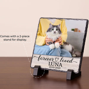 Personalized Dog Cat Memorial Photo Slate In Loving Memory Keepsake