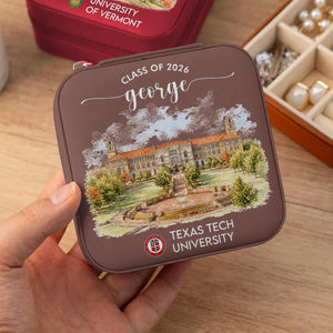 Personalized University Photo And Logo - Personalized Jewelry Box