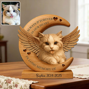 Always & Forever In Our Heart - Personalized Wooden Plaque