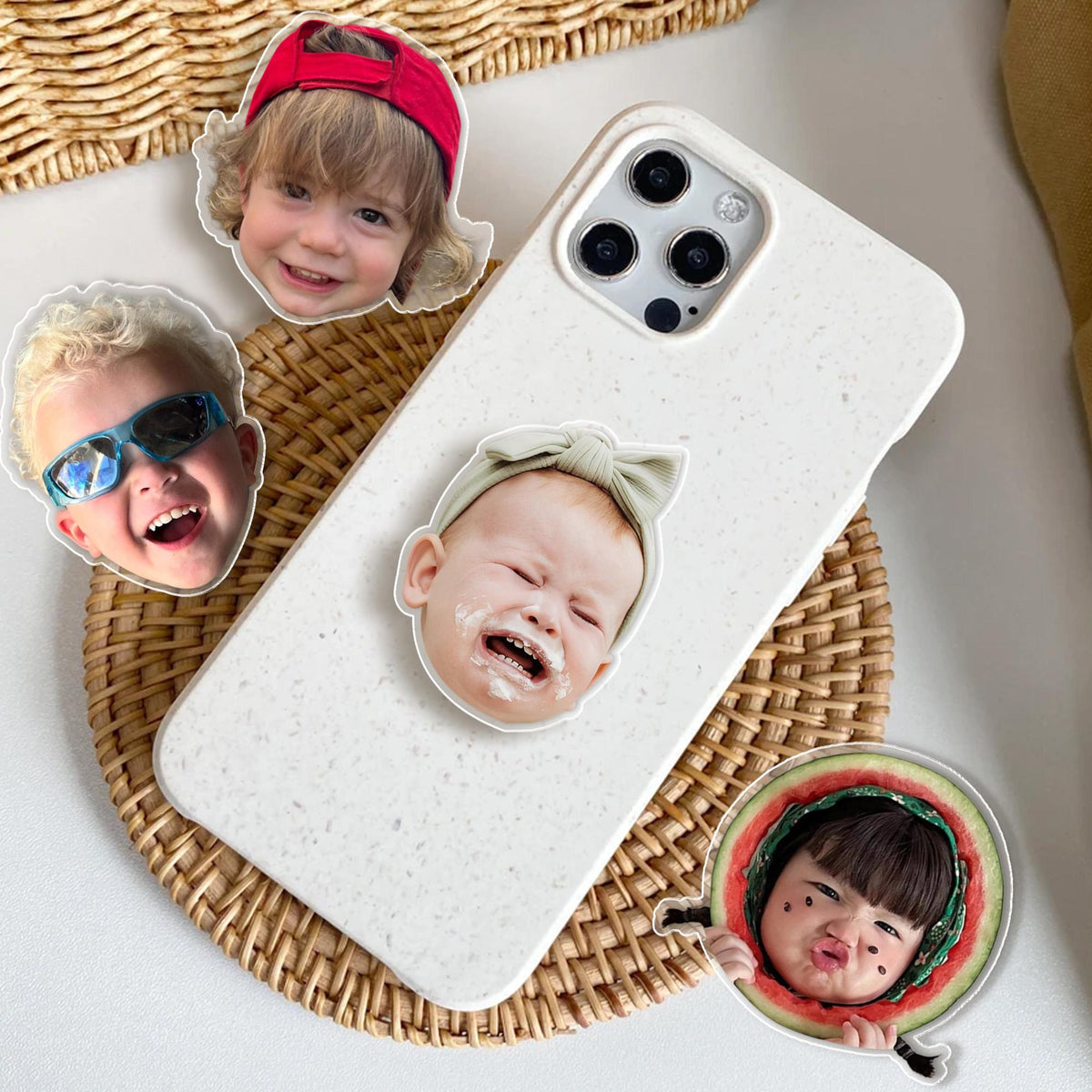 Personalized Baby Face Phone Grip Stand, Custom Funny Photo Phone Grip, Baby Photo Phone Grip Holder, Birthday Gifts, Phone Accessories