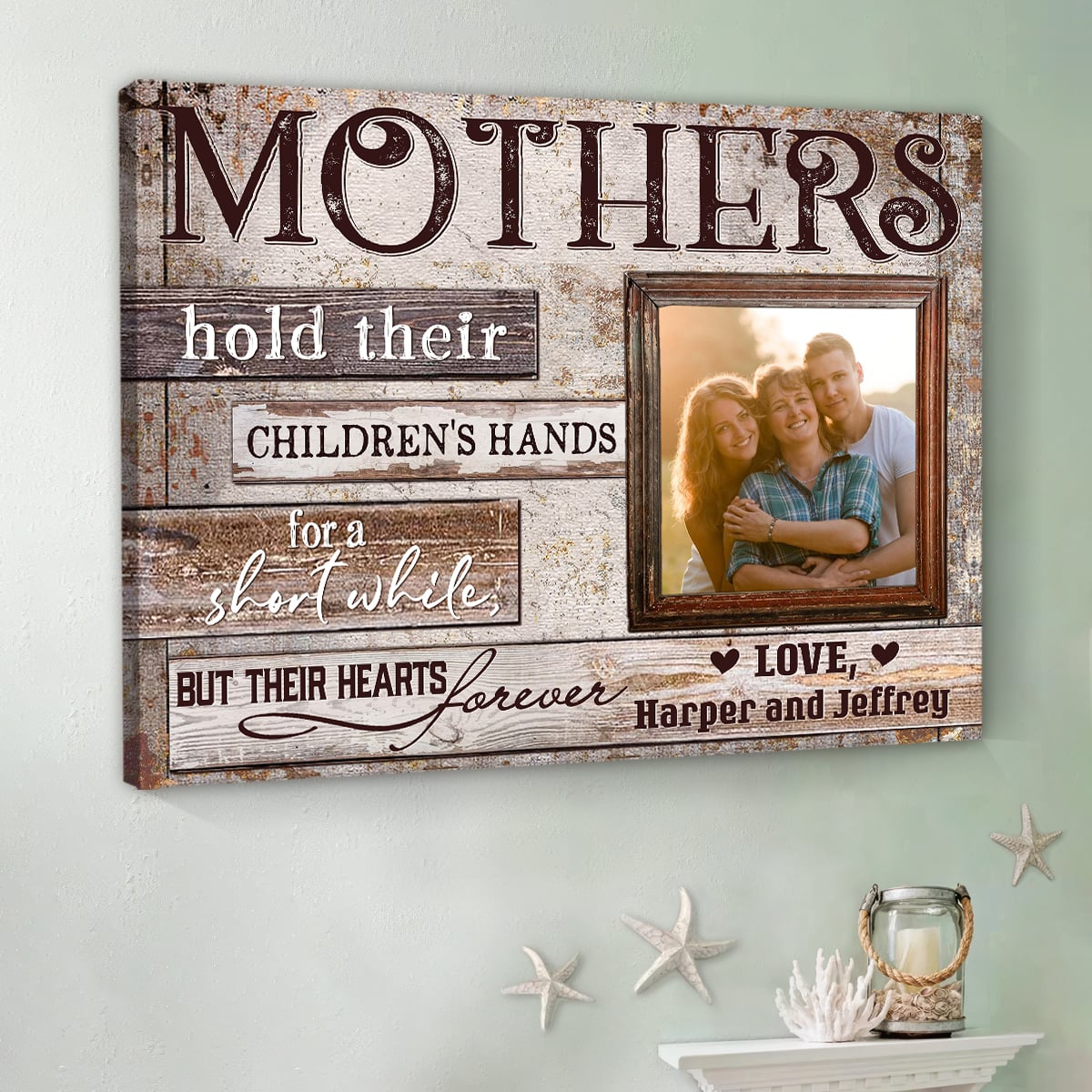 Sentimental Mothers Day Birthday Gifts For Mom Custom Canvas Wall Art