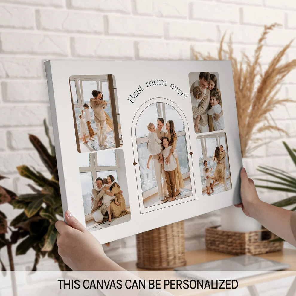 Best Mom Ever - Personalized Canvas - Mother's Day Or Birthday Gift For Mom