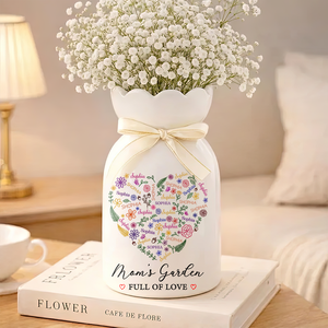 We Love You Mom Butterfly - Personalized Flower Vase