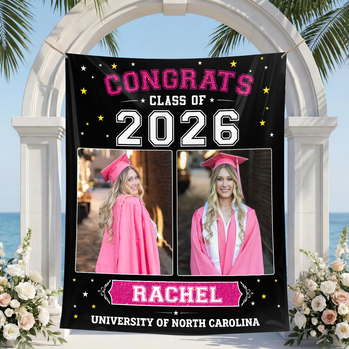 Class Of 2026 Style Personalized Graduation Backdrop